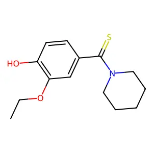 (3-Ethoxy-4-hydroxyphenyl)(piperidin-1-yl)methanethione structure