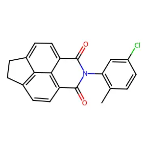 2-(5-chloro-2-methylphenyl)-6,7-dihydro-1H-indeno[6,7,1-def]isoquinoline-1,3(2H)-dione structure