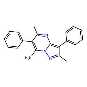 2,5-Dimethyl-3,6-diphenylpyrazolo[1,5-a]pyrimidin-7-amine structure