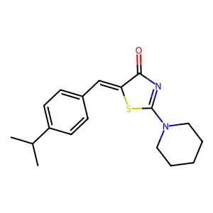 5-(4-isopropylbenzylidene)-2-(1-piperidinyl)-1,3-thiazol-4(5H)-one structure