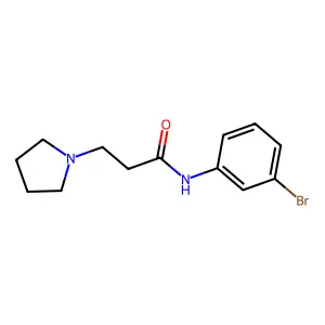 N-(3-bromophenyl)-3-pyrrolidin-1-ylpropanamide structure