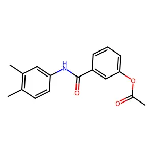 3-[(3,4-Dimethylphenyl)carbamoyl]phenyl acetate structure