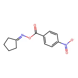 cyclopentanone O-{4-nitrobenzoyl}oxime structure