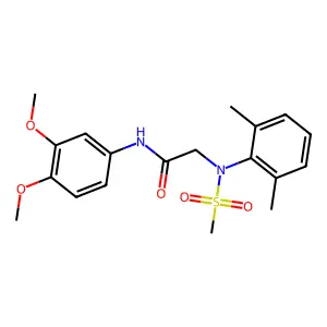 N-(3,4-dimethoxyphenyl)-2-(2,6-dimethyl-N-methylsulfonylanilino)acetamide structure
