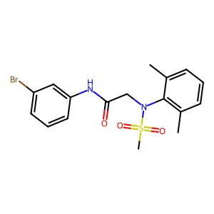 N-(3-bromophenyl)-2-(2,6-dimethyl-N-methylsulfonylanilino)acetamide structure