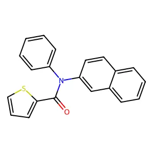 N-(2-naphthyl)-N-phenyl-2-thiophenecarboxamide structure