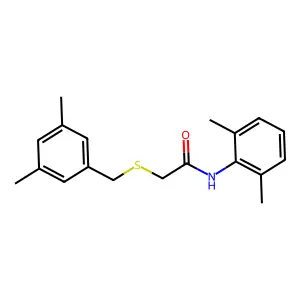 2-[(3,5-dimethylbenzyl)sulfanyl]-N-(2,6-dimethylphenyl)acetamide structure