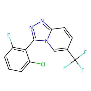 3-(2-Chloro-6-fluorophenyl)-6-(trifluoromethyl)-[1,2,4]triazolo[4,3-a]pyridine structure