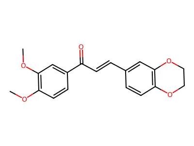 3-(2,3-Dihydro-1,4-benzodioxin-6-yl)-1-(3,4-dimethoxyphenyl)-2-propen-1-one structure