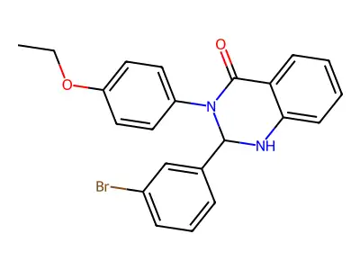 2-(3-Bromophenyl)-3-(4-ethoxyphenyl)-1,2-dihydroquinazolin-4-one structure