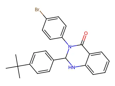 3-(4-Bromophenyl)-2-(4-tert-butylphenyl)-1,2-dihydroquinazolin-4-one structure
