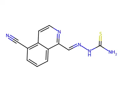 2-[(5-Cyanoisoquinolin-1-yl)methylidene]hydrazine-1-carboximidothioic acid structure