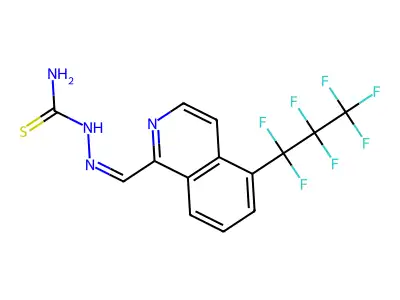 Hydrazinecarbothioamide, 2-[[5-(heptafluoropropyl)-1-isoquinolinyl]methylene]- structure