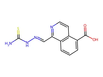 1-[(Carbamothioylhydrazinylidene)methyl]isoquinoline-5-carboxylic acid structure