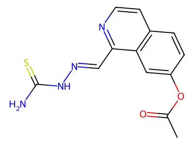 [1-[(Carbamothioylhydrazinylidene)methyl]isoquinolin-7-yl] acetate structure
