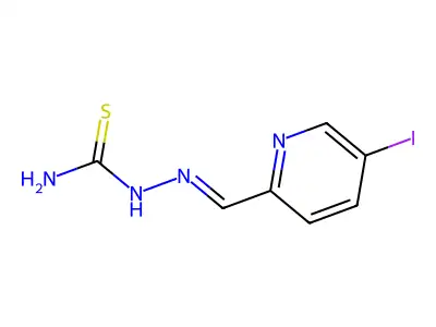 2-[(5-Iodopyridin-2-yl)methylidene]hydrazine-1-carboximidothioic acid structure