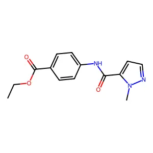 ethyl 4-{[(1-methyl-1H-pyrazol-5-yl)carbonyl]amino}benzoate structure