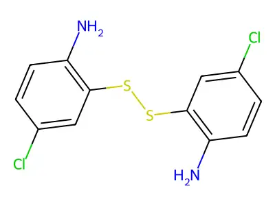 2,2'-Disulfanediylbis(4-chloroaniline) structure
