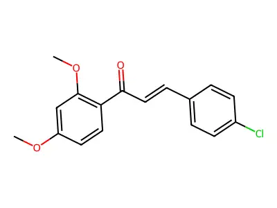 3-(4-Chlorophenyl)-1-(2,4-dimethoxyphenyl)prop-2-en-1-one structure