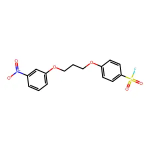 Benzenesulfonylfluoride, 4-[3-(3-nitrophenoxy)propoxy]- structure