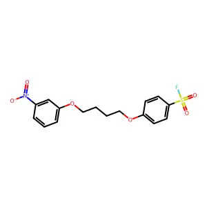 Benzenesulfonylfluoride, 4-[4-(3-nitrophenoxy)butoxy]- structure