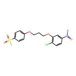 Benzenesulfonylfluoride, 4-[3-(2-chloro-5-nitrophenoxy)propoxy]- structure
