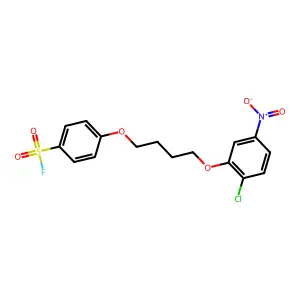 Benzenesulfonylfluoride, 4-[4-(2-chloro-5-nitrophenoxy)butoxy]- structure