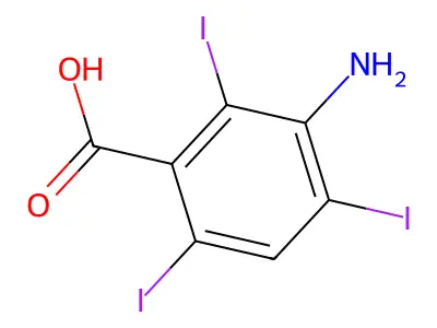 3-氨基-2,4,6-三碘苯甲酸 structure