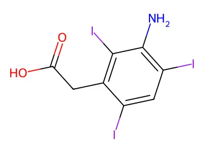 (3-氨基-2,4,6-三碘苯基)乙酸 structure