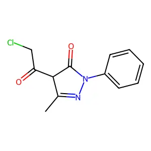 3H-Pyrazol-3-one, 4-(chloroacetyl)-2,4-dihydro-5-methyl-2-phenyl- structure