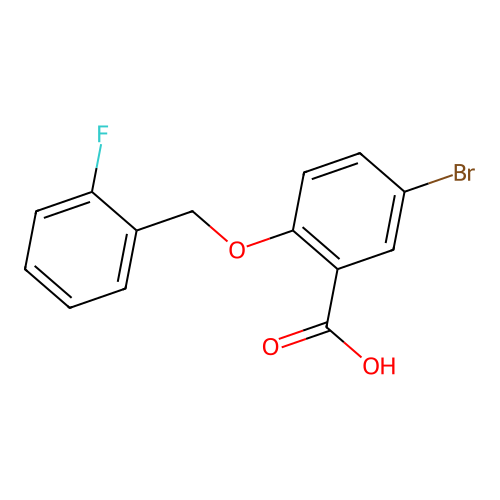 5-Bromo-2-[(2-fluorobenzyl)oxy]benzoic acid structure
