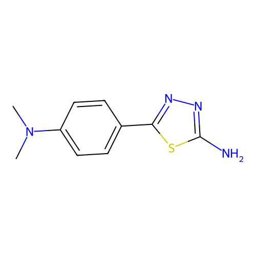 1,3,4-Thiadiazol-2-amine, 5-[4-(dimethylamino)phenyl]- structure