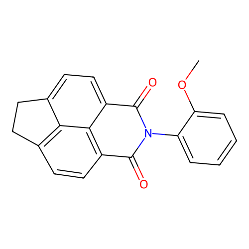 2-(2-methoxyphenyl)-6,7-dihydro-1H-indeno[6,7,1-def]isoquinoline-1,3(2H)-dione structure