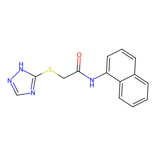 N-1-naphthyl-2-(4H-1,2,4-triazol-3-ylthio)acetamide structure