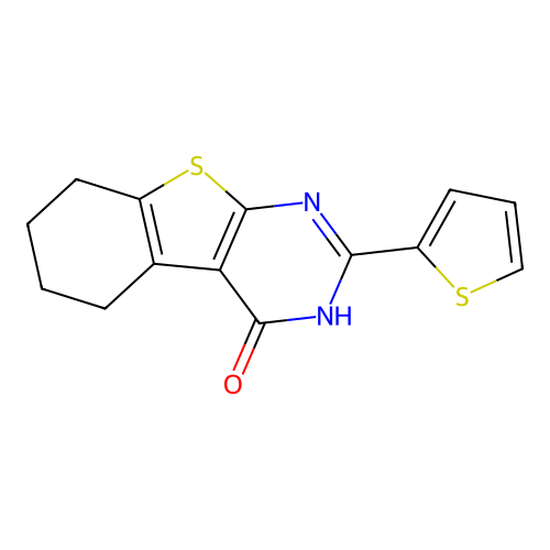 2-(2-Thienyl)-3,5,6,7,8-pentahydrobenzo[b]thiopheno[2,3-d]pyrimidin-4-one structure