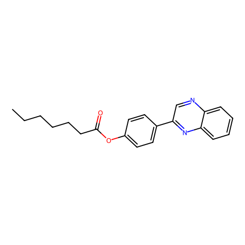 4-(Quinoxalin-2-yl)phenyl heptanoate structure
