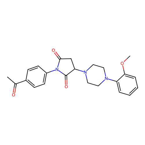 1-(4-Acetylphenyl)-3-[4-(2-methoxyphenyl)piperazin-1-yl]pyrrolidine-2,5-dione structure