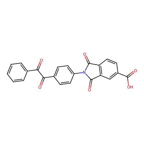 1,3-Dioxo-2-{4-[oxo(phenyl)acetyl]phenyl}-5-isoindolinecarboxylic acid structure