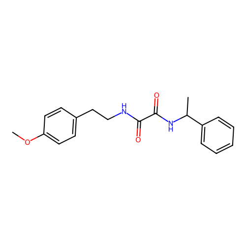 N-[2-(4-methoxyphenyl)ethyl]-N'-(1-phenylethyl)ethanediamide structure