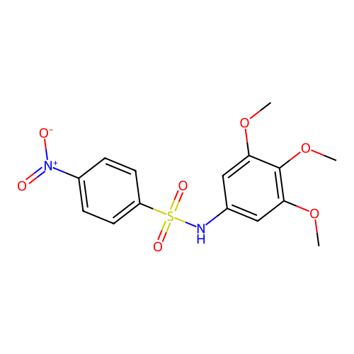 4-nitro-N-(3,4,5-trimethoxyphenyl)benzenesulfonamide structure
