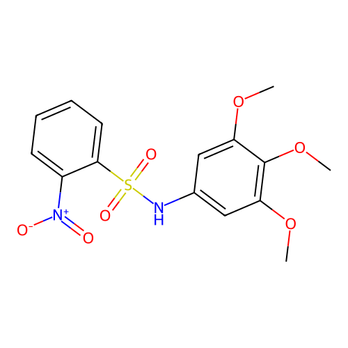 2-nitro-N-(3,4,5-trimethoxyphenyl)benzenesulfonamide structure