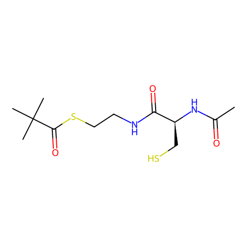 n-(n-acetyl-l-cysteinyl)-s-pivaloylcysteamine structure