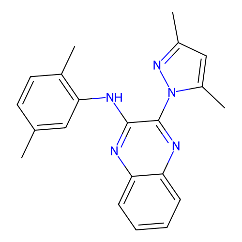 3-(3,5-Dimethyl-1H-pyrazol-1-YL)-N-(2,5-dimethylphenyl)quinoxalin-2-amine structure