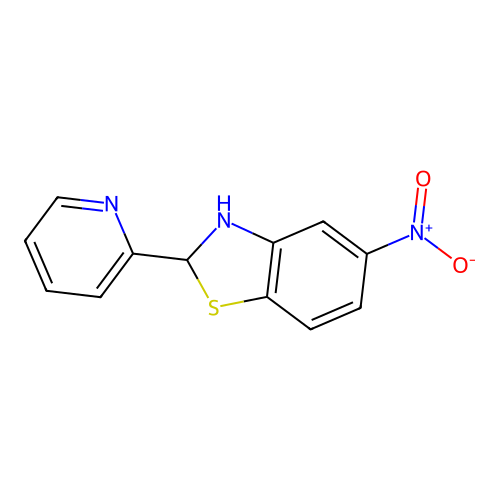 Benzothiazole, 2,3-dihydro-5-nitro-2-(2-pyridinyl)- structure