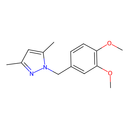 1-(3,4-dimethoxybenzyl)-3,5-dimethyl-1H-pyrazole structure