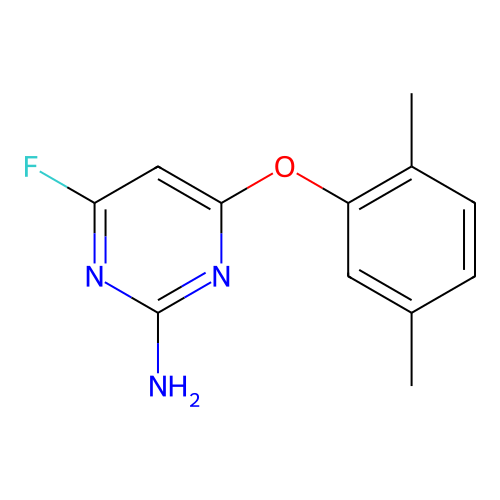 4-(2,5-二甲基苯氧基)-6-氟嘧啶-2-胺 structure