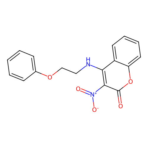 3-Nitro-4-(2-phenoxyethylamino)chromen-2-one structure