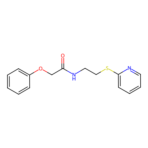 2-phenoxy-N-[2-(pyridin-2-ylsulfanyl)ethyl]acetamide structure