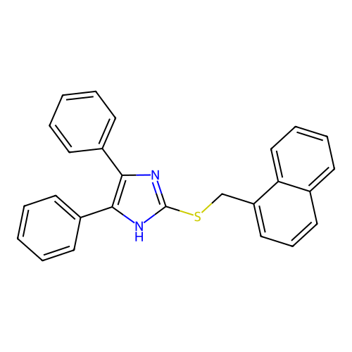 2-[(naphthalen-1-ylmethyl)sulfanyl]-4,5-diphenyl-1H-imidazole structure