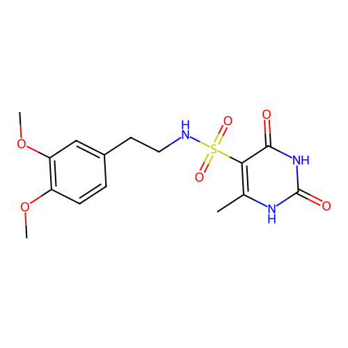 N-(3,4-dimethoxyphenethyl)-6-methyl-2,4-dioxo-1,2,3,4-tetrahydropyrimidine-5-sulfonamide structure